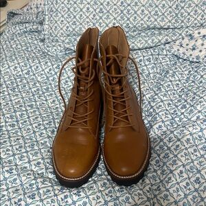 Madewell Women's Brown Leather Winter Boots